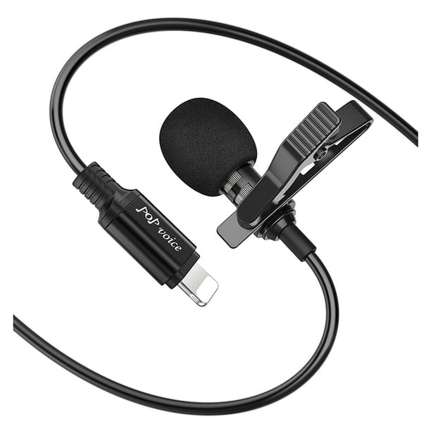 11 ProMax 11 Pro Lav Mic with 3.5mm Headphone Jack Replacement for iPhone 12 Omnidirectional Clip-on Lapel Microphone with 5ft Cable for Recording iPad Vlog iPod 11 Podcast YouTube 